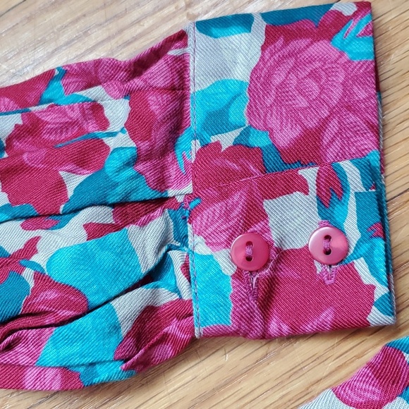 Country Sophisticates By Pendleton floral button down Size 10 Vintage - Picture 9 of 13